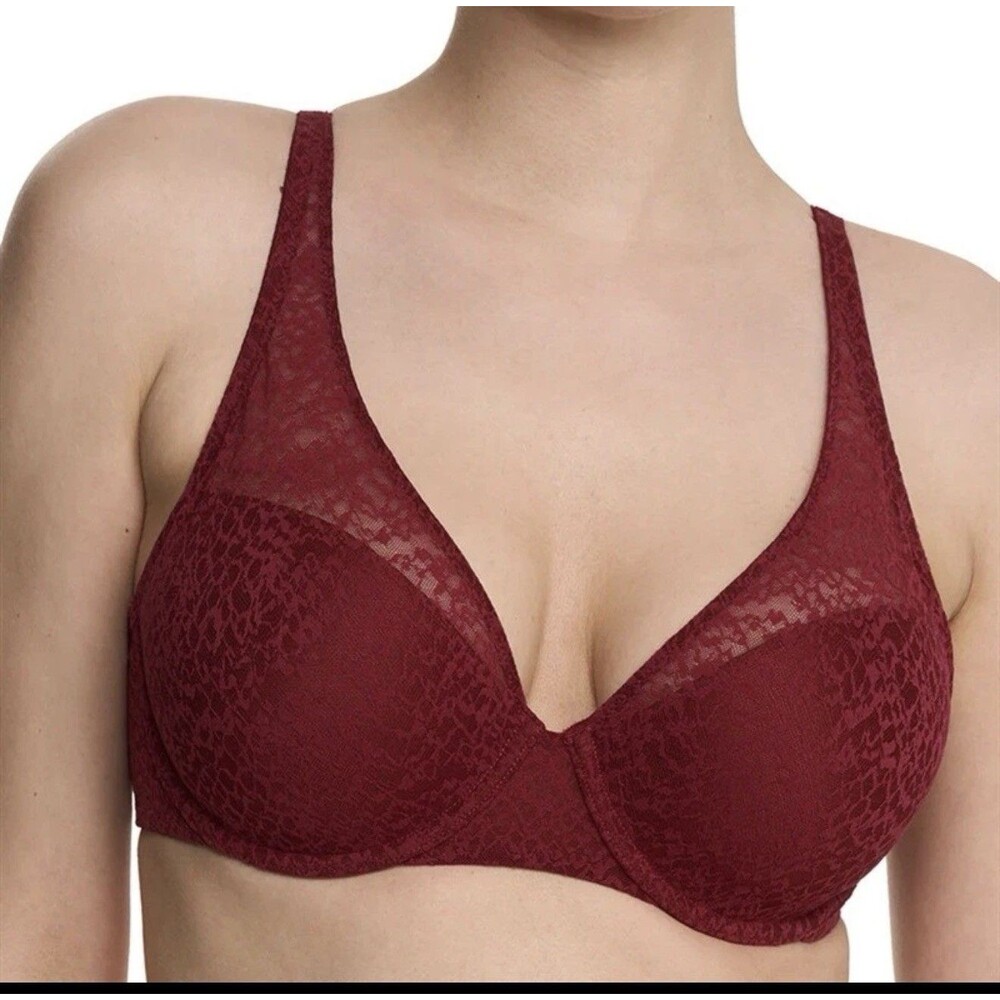NATORI  #731318 PRETTY SMOOTH FULL FIT CONTOUR UNDERWIRE BRA DR RED NWT 34DD